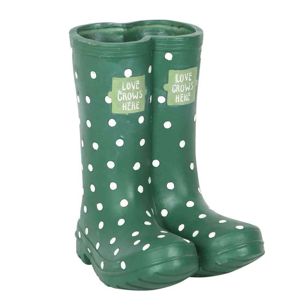 Something Different - Dark Green Welly Boot Plant pot - Multicolours